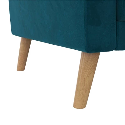 Gloria Upholstered 3 Seater Velvet Sofa - CosmoLiving By Cosmopolitan - Image 8