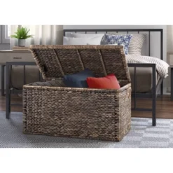 Farmhouse Wicker Trunk Rustic - ClickDecor