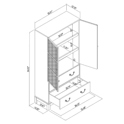 Brandeis Woven Cabinet Brown - Threshold™ Designed With Studio McGee - Image 7