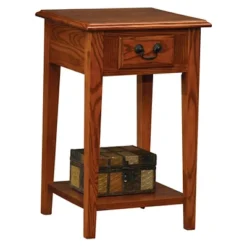Favorite Finds Square Side Table Medium Oak Finish - Leick Home