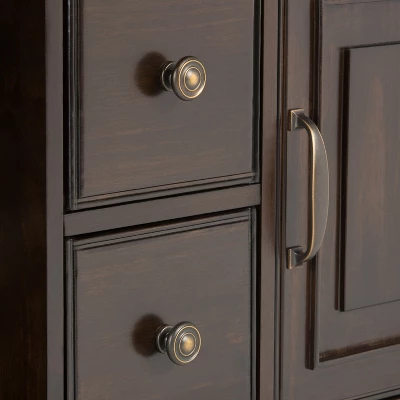 Hampshire Solid Wood Wide TV Stand For TVs Up To 80" Dark Brown - WyndenHall - Image 4