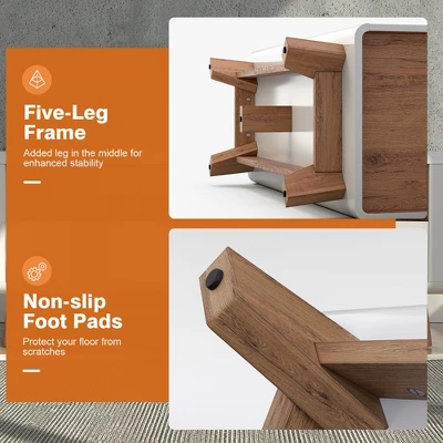 Costway 47'' TV Stand Media Entertainment Center Console W/ 2 Drawers Open Shelve - Image 9