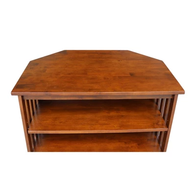 Mission Corner TV Stand For TVs Up To 38" Brown - International Concepts - Image 7