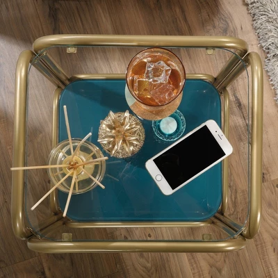 Coral Cape End Table Satin Gold - Sauder - Image 5