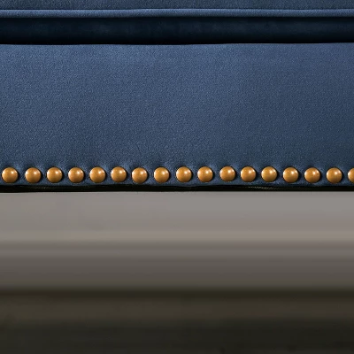 Fawne Camelback Sofa Blue - Furniture Of America - Image 8