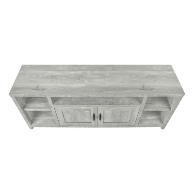 Modern Farmhouse Reclaimed Wood Look 2 Door 5 Shelf TV Stand For TVs Up To 60" - EveryRoom - Image 6