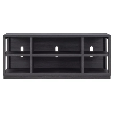 58 In. Charcoal Gray MDF TV Stand - Henn&Hart - Image 2
