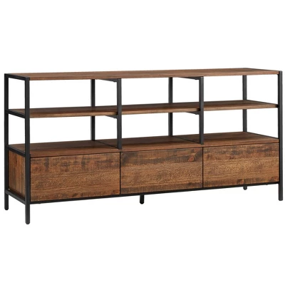 Felicia Rustic Industrial Metal/Wood TV Stand Console Table - Inspire Q - Image 8