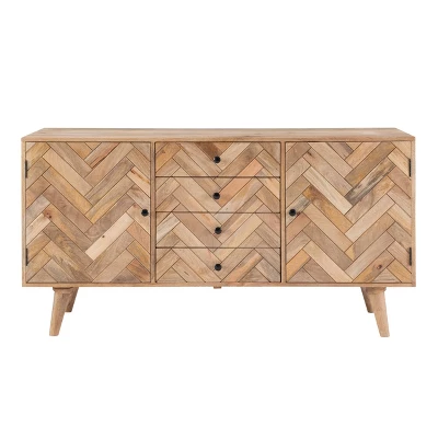 Lachlan 2 Drawer 2 Door Console Natural - Powell Company - Image 3