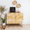 ThirtyOne Illustrations Wildflowers In Turmeric Credenza - Deny Designs