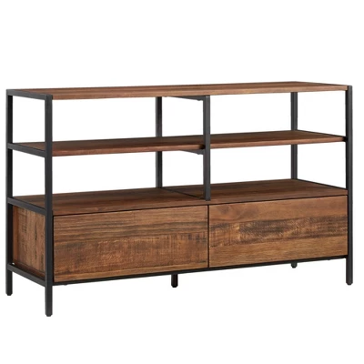 Felicia Rustic Industrial Metal/Wood TV Stand Console Table - Inspire Q - Image 7