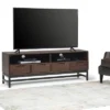 Devlin Mid-Century Low TV Stand For TVs Up To 65" Walnut Brown - WyndenHall