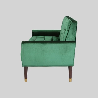 Hertford Tufted Velvet Sofa Emerald - Christopher Knight Home - Image 5