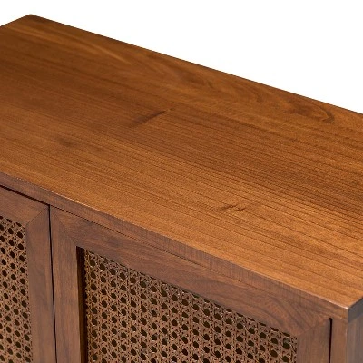 Birnirk 2-Door Accent Solid Wood Storage Cabinet With Shelves| KARAT HOME-Cherry - Image 7