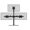 Monoprice Triple Monitor Pyramid Free Standing Desk Mount For 15-30in Monitors | Rotate 360°, Swivel ±60°, Tilt ±12°