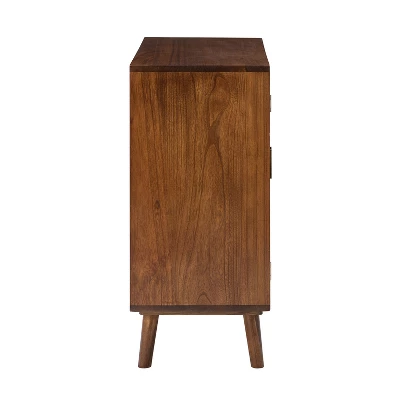 Birnirk 2-Door Accent Solid Wood Storage Cabinet With Shelves| KARAT HOME-Cherry - Image 2