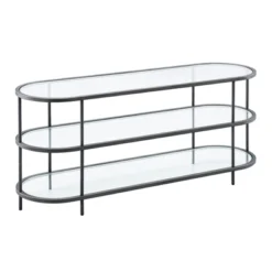 Aged Steel Oval TV Stand - Henn&Hart