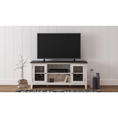 60" Dorrinson TV Stand For TVs Up To 65" White/Black/Gray - Signature Design By Ashley