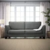 85" Holly Upholstered Flared Arm Sofa Charcoal - Brookside Home