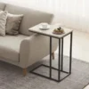 Year Color C-Shaped Snack Side Table For Living Room, Bedroom, And Entryway