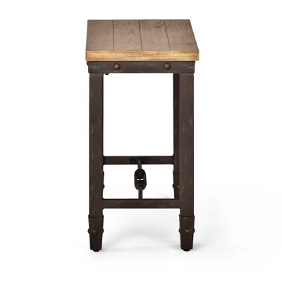 Jersey Chairside End Table Antique Oak - Steve Silver
