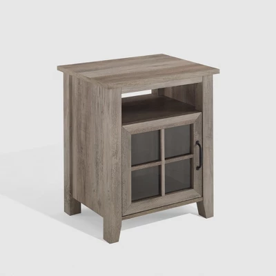 Transitional Classic Windowpane Storage Side Table - Saracina Home - Image 10