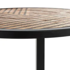 Wilson Round Side Table Carbon Black - ClickDecor