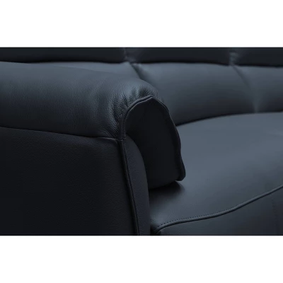 Lily Leather Power Recliner Sofa With Power Headrests Blue - Abbyson Living - Image 7