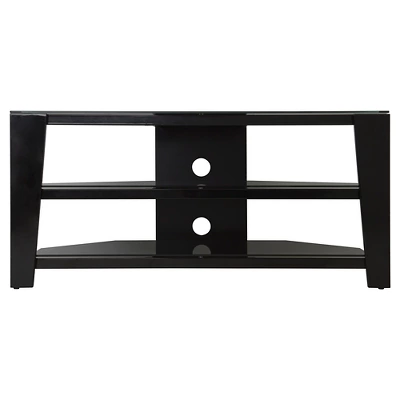 Glass Shelves TV Stand For TVs Up To 55" - Black - Image 2