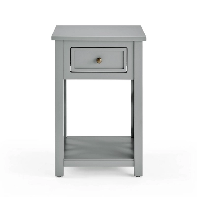 Middlebury Wood End Table With Drawer And Shelf Gray - Alaterre Furniture - Image 7