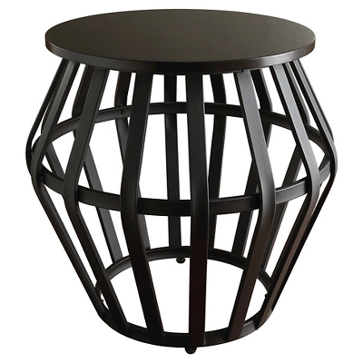 Pelham Drum Accent Table Black - Inspire Q