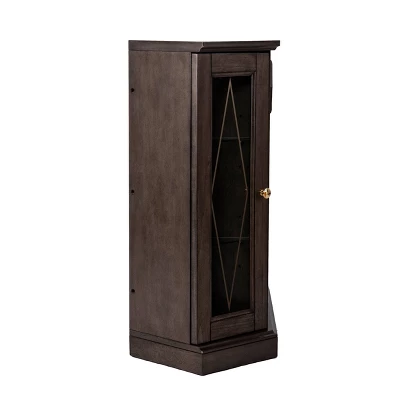 Stonstian Fireplace With Media Storage Brown/Gold - Aiden Lane - Image 5