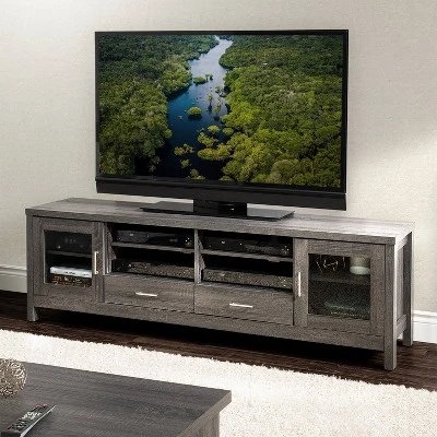 Hollywood TV Stand For TVs Up To 80" Dark Gray - CorLiving - Image 8
