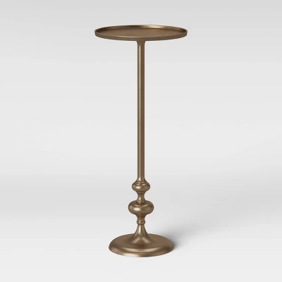 Londonberry Turned Accent Table Brass - Threshold - Image 6