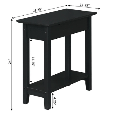 American Heritage Flip Top End Table With Charging Station And Shelf - Breighton Home - Image 5