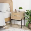Andrew Wood And Rattan Side Table - Nathan James