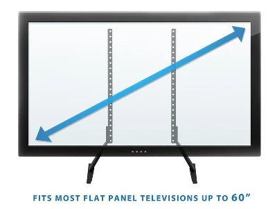 Mount-It! Universal TV Stand Base Replacement, Table Top Pedestal Mount Fits 32 - 60 Inch LCD LED Plasma TVs, 110 Lb Capacity - Image 4
