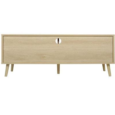 Aubrey 47.32" Rattan TV Stands With 3 Rattan Drawers And Solid Wood Feet For TVs Up To 50"-The Pop Maison - Image 7