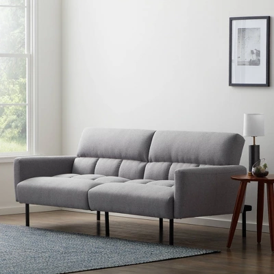 Comfort Collection Futon Sofa Bed With Box Tufting - Lucid - Image 2