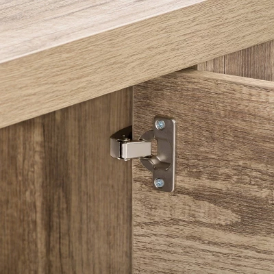 Joliet Duotone TV Stand For TVs Up To 90" Beige/White - CorLiving - Image 9