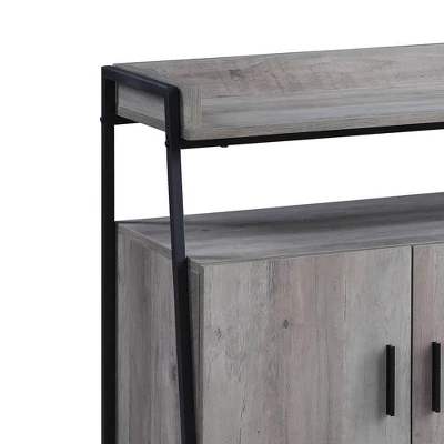 52" Samiya TV Stand For TVs Up To 50" Gray Oak/Black Finish - Acme Furniture - Image 3