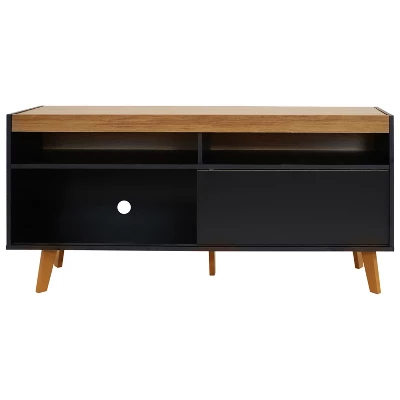 Sunnydaze Decor Sunnydaze Indoor Mid-Century Modern TV Stand Console With Storage Cabinet And Shelves For 58" TV - Image 3