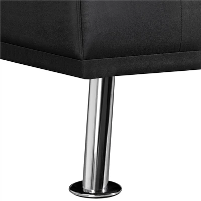 Yaheetech Convertible Futon Sofa Bed Tufted Fabric Futon With Cupholders And Pillows - Image 8