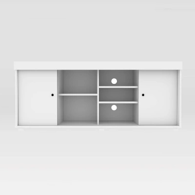 TV Stand For TVs Up To 65" With Storage White - Techni Mobili - Image 2