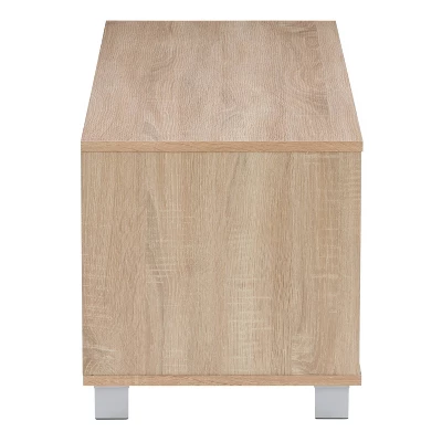 Hollywood Wood Grain TV Stand For TVs Up To 55" With Doors White And Brown - CorLiving - Image 4