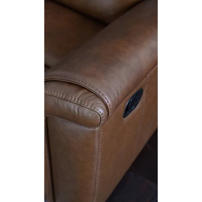 Gilbert Leather Manual Reclining Sofa Brown - Abbyson Living - Image 6