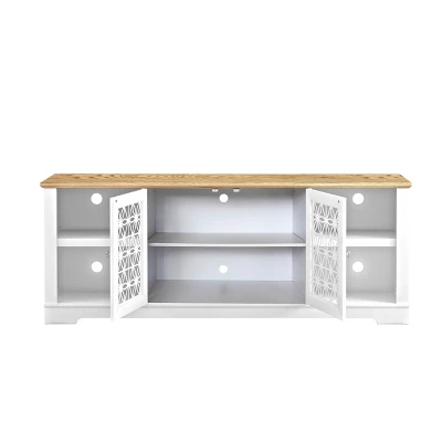 70" Modern Style TV Stand For TVs Up To 75" White - Festivo - Image 3