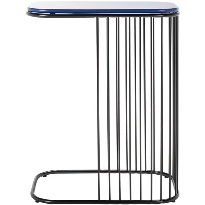 Stafford Side Table - Blue/Black - Safavieh - Image 3