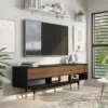 Vanore Mid-Century 3 Drawer TV Stand For TVs Up To 80" Black - HOMES: Inside + Out