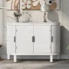 Accent Storage Cabinet Wooden Sideboard Cabinet With Antique Pattern Doors-ModernLuxe